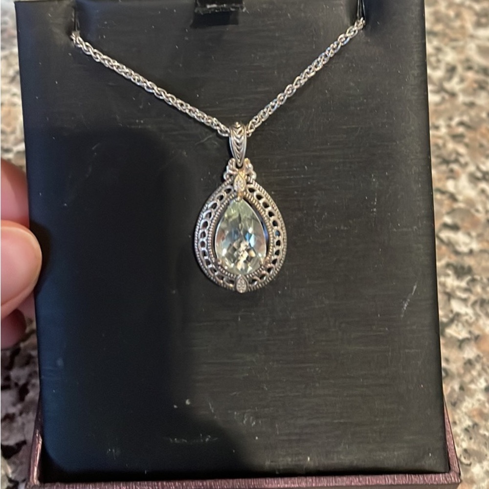 Aquamarine Teardrop Pendant necklace